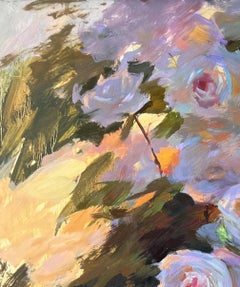 "Poem at Dusk" (2024) By Suchitra Bhosle, Original Floral Oil Painting