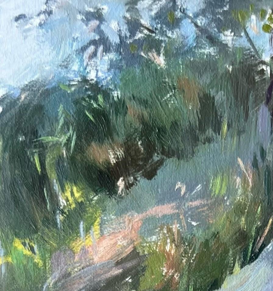 „Dappled Light Siesta“ (2024) von Suchitra Bhosle, Original Porträt-Ölgemälde im Angebot 1