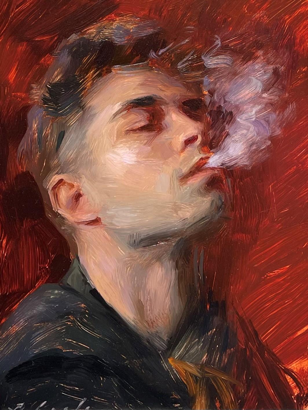 "Kiss of Smoke" peinture à l'huile