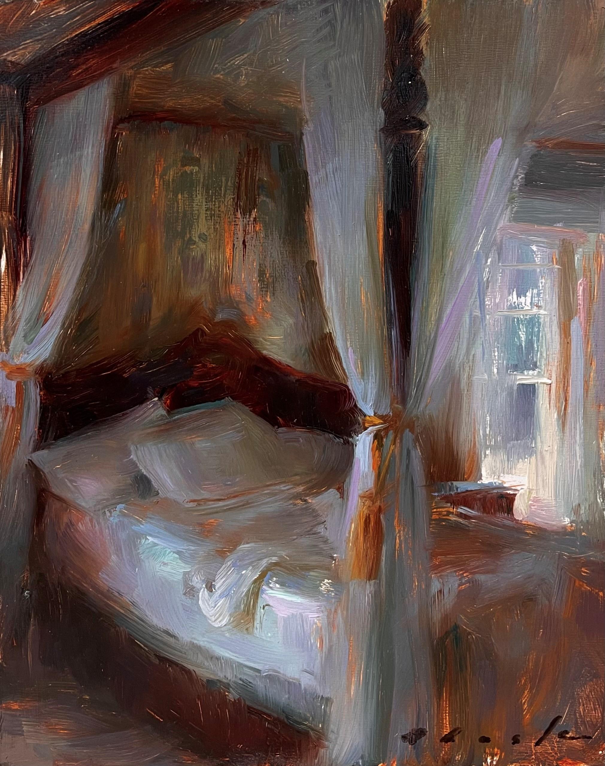 Suchitra Bhosle Interior Painting - "Morning Light " Oil Painting