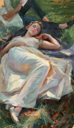 "Romantic Spring, " Oil painting