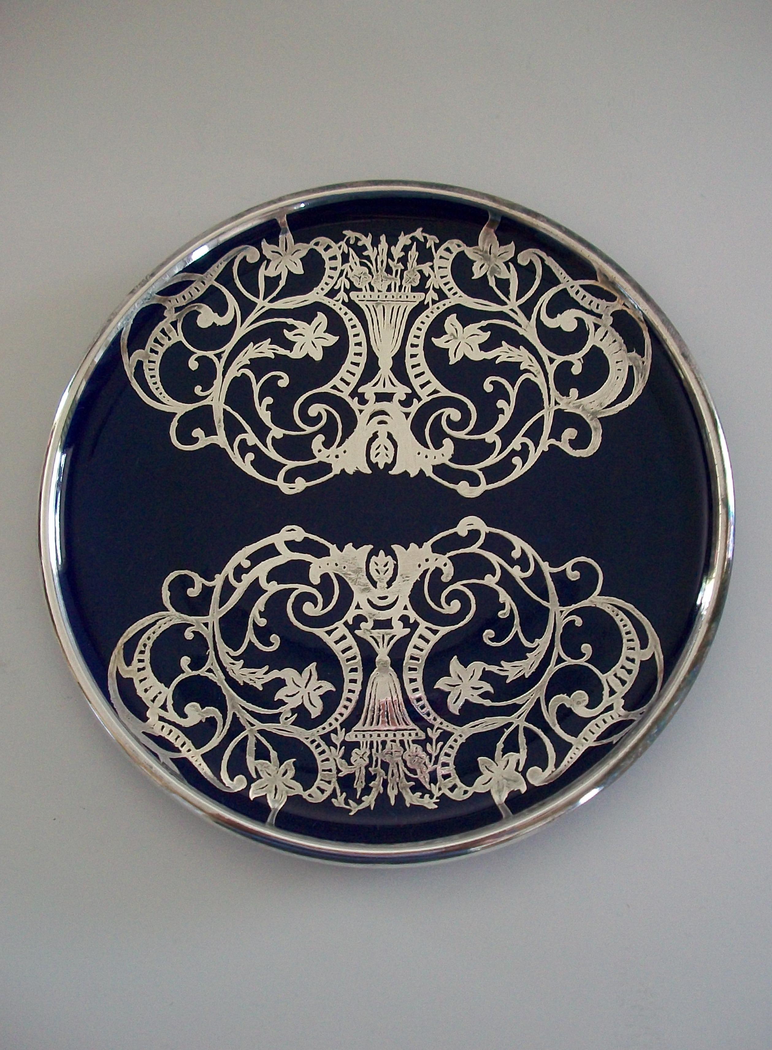 SUDLOW'S - Kobaltblau glasierte Keramik & Silberauflage Teeservice - UK - CIRCA 1920 im Angebot 9