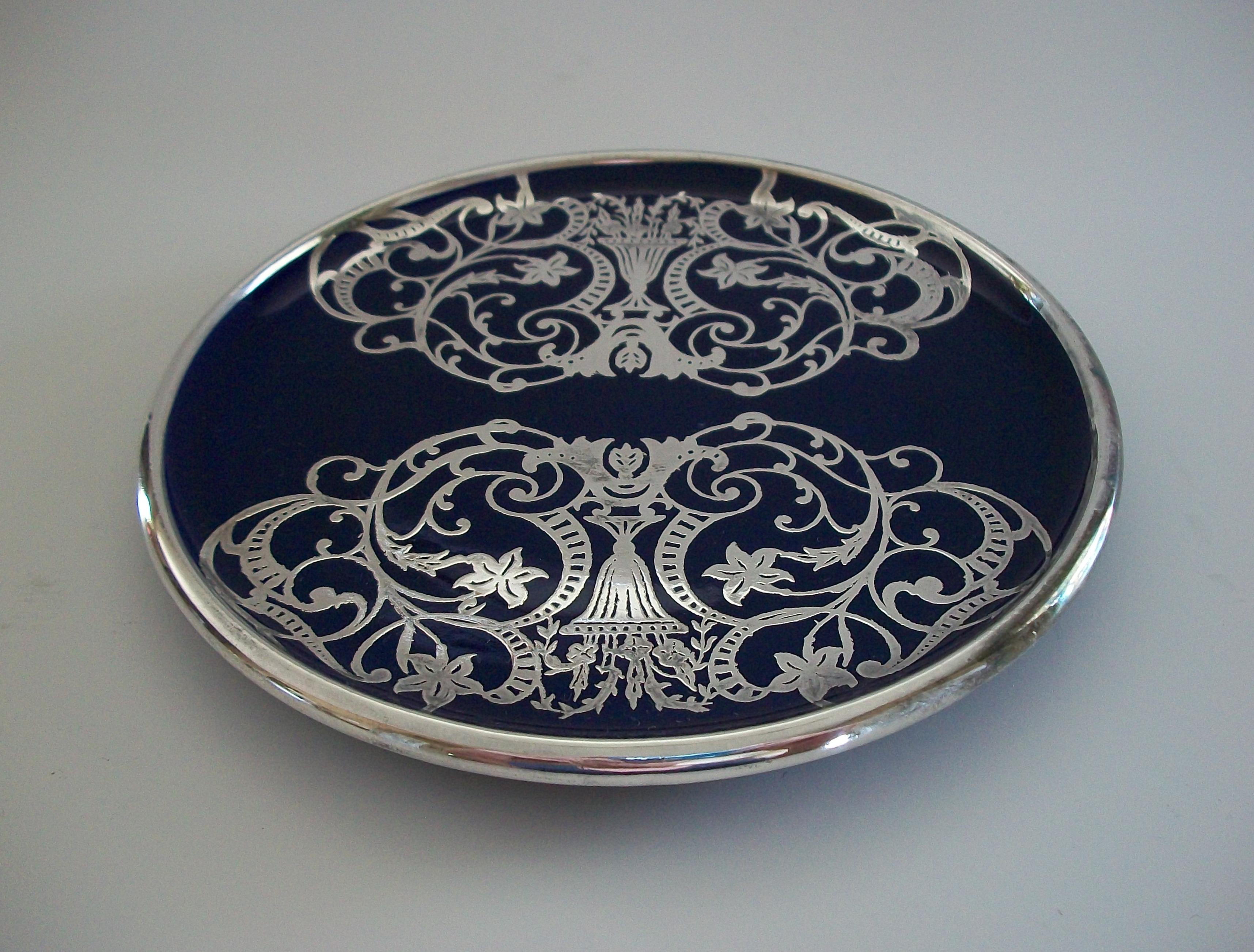 SUDLOW'S - Kobaltblau glasierte Keramik & Silberauflage Teeservice - UK - CIRCA 1920 im Angebot 10