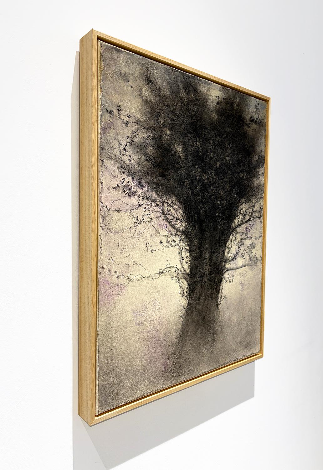 Arborescent (Expressionist Charcoal Tree Landscape Painting on Paper on Canvas) - Contemporary Art by Sue Bryan