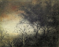 Lull (Tonalist Style Landscape Drawing of Country Forest by Sue Bryan)