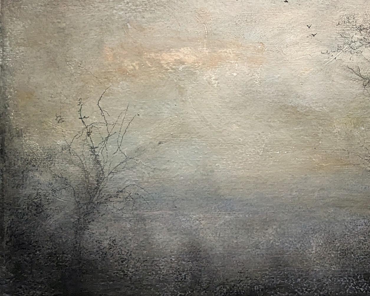 Still Point (Landschaftszeichnung eines Waldes im tonalistischen Stil von Sue Bryan) im Angebot 3