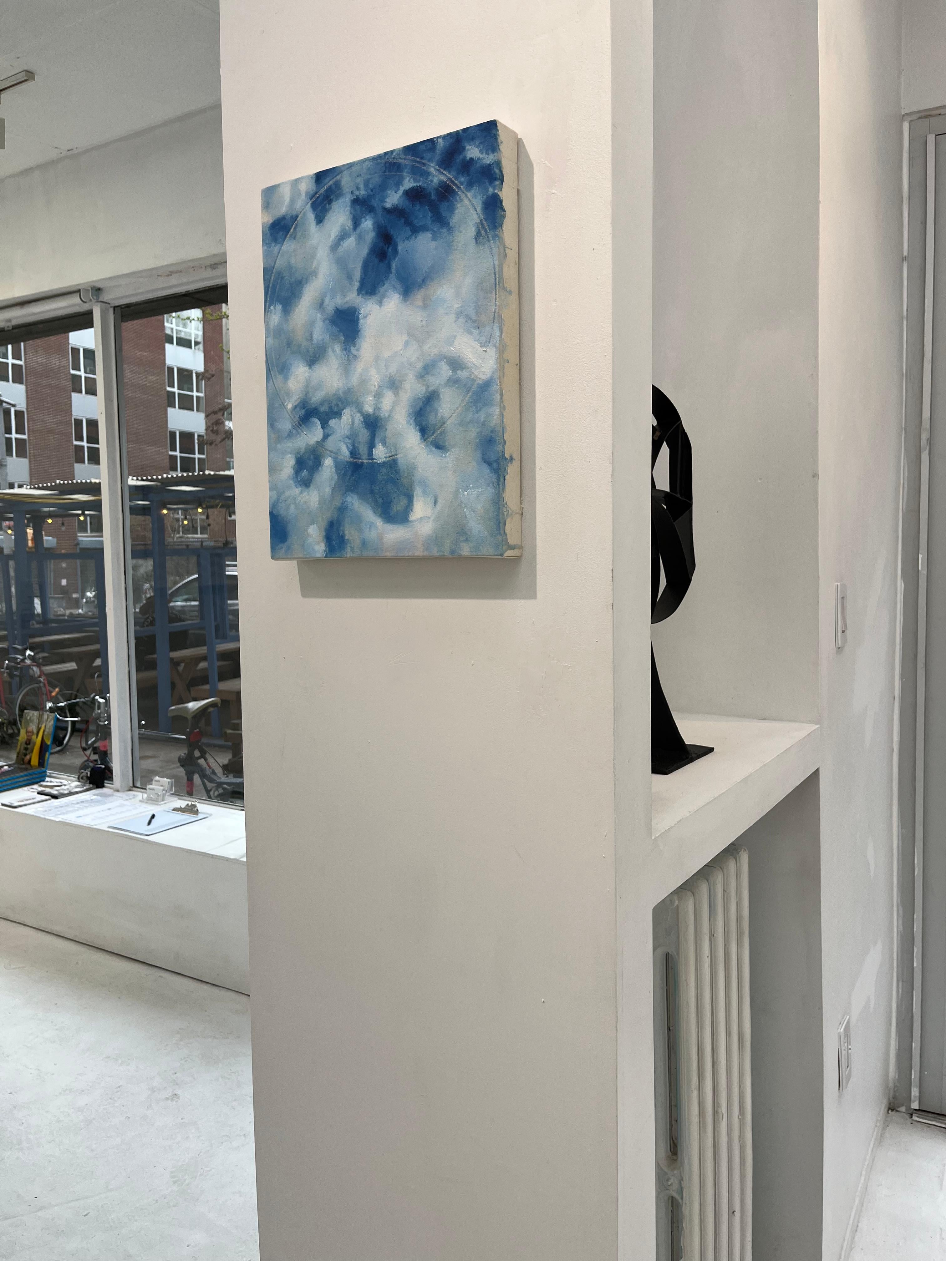 Sue Carlson_Non titré_huile_crayon sur lin_Paysage_Minimalisme en vente 1