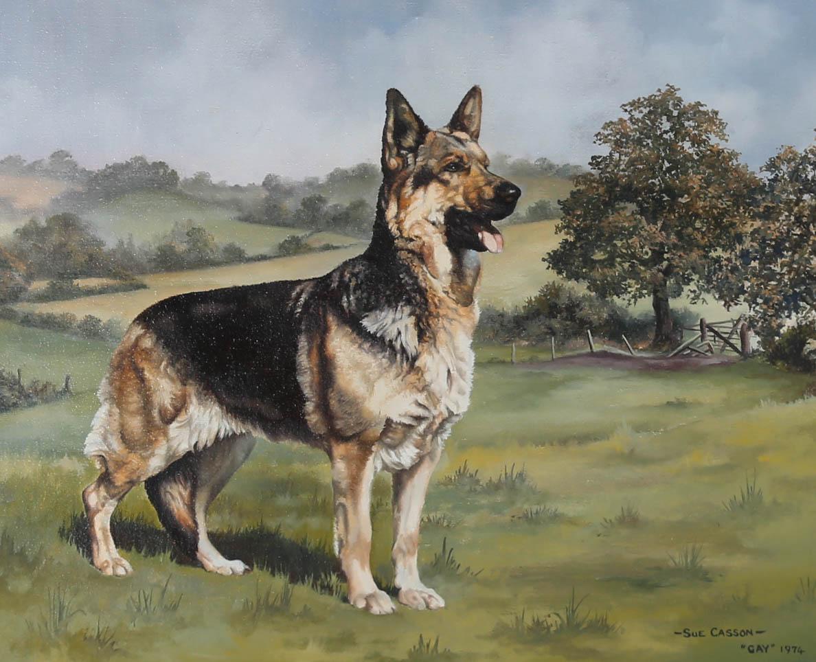 Sue Casson  - 1974 Olio, Gay il cane 1