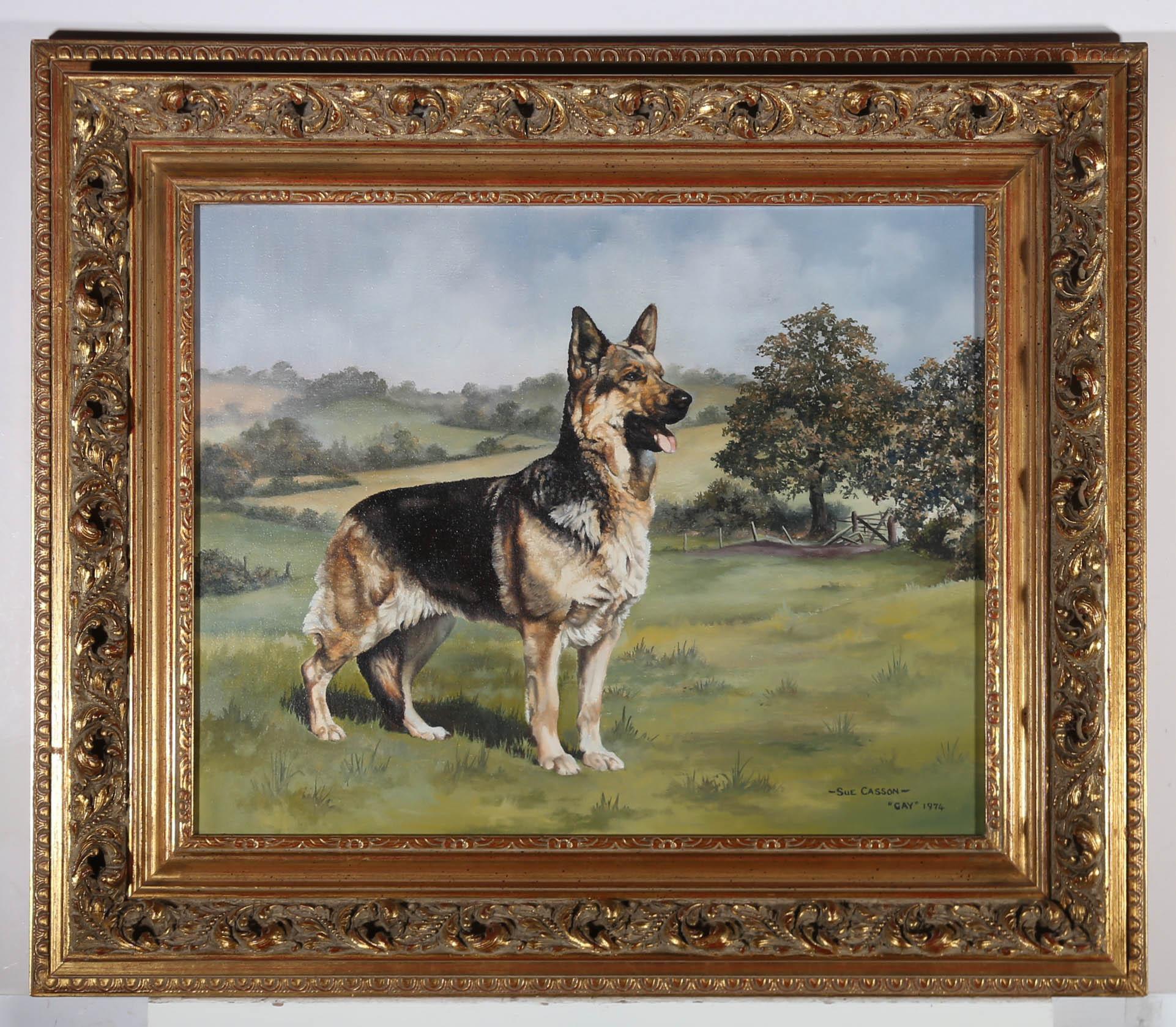Sue Casson  - 1974 Olio, Gay il cane 2