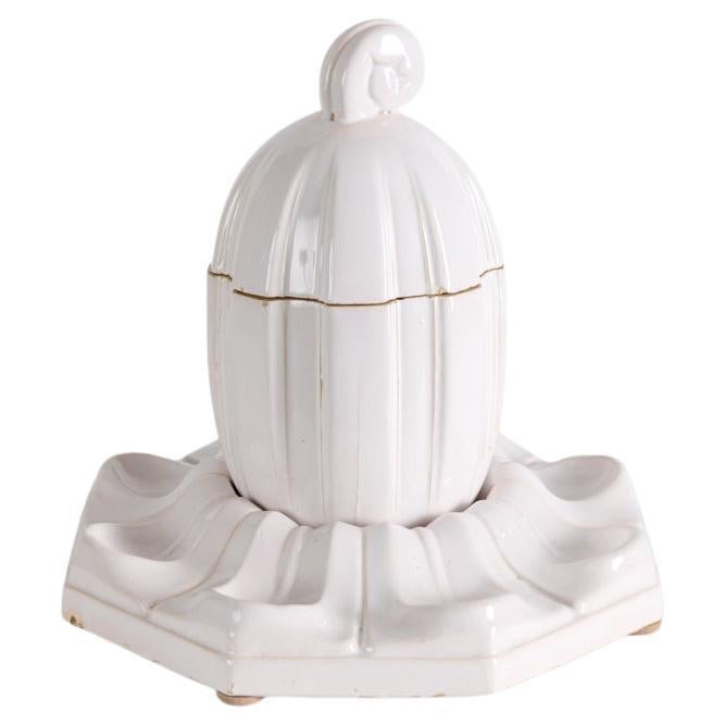 Sue et Mare, Contenitore per tabacco a forma di zucca con base portapipe, Circa 1925