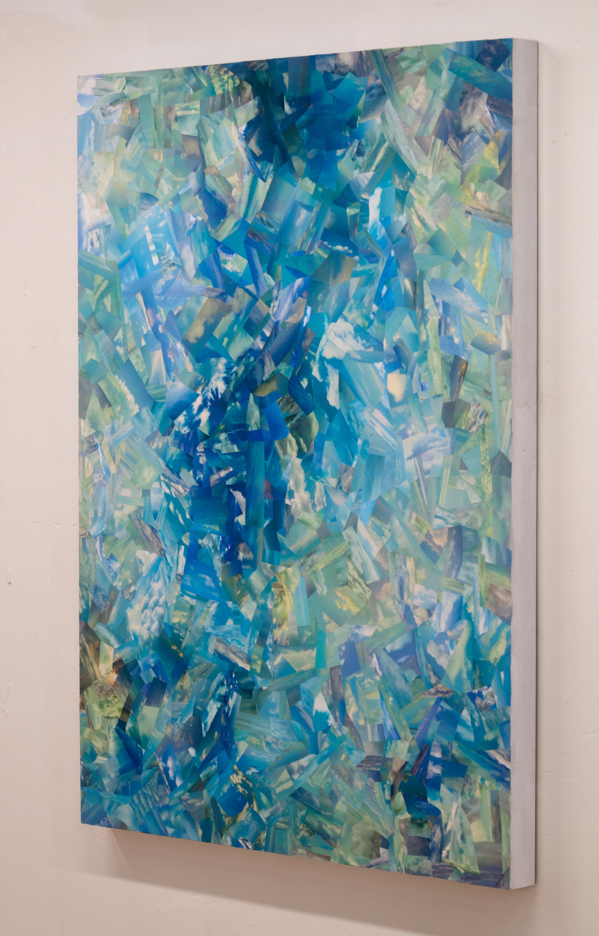 In BLUE SKIES FOR ANDREW, un'opera progettata per una mostra all'aeroporto di Chattanooga, Sue Fox rende omaggio all'ampiezza metaforica del proprio mestiere. Ispirandosi alla capacità del suo amico deltaplanista Andrew Andrews di trovare pace e