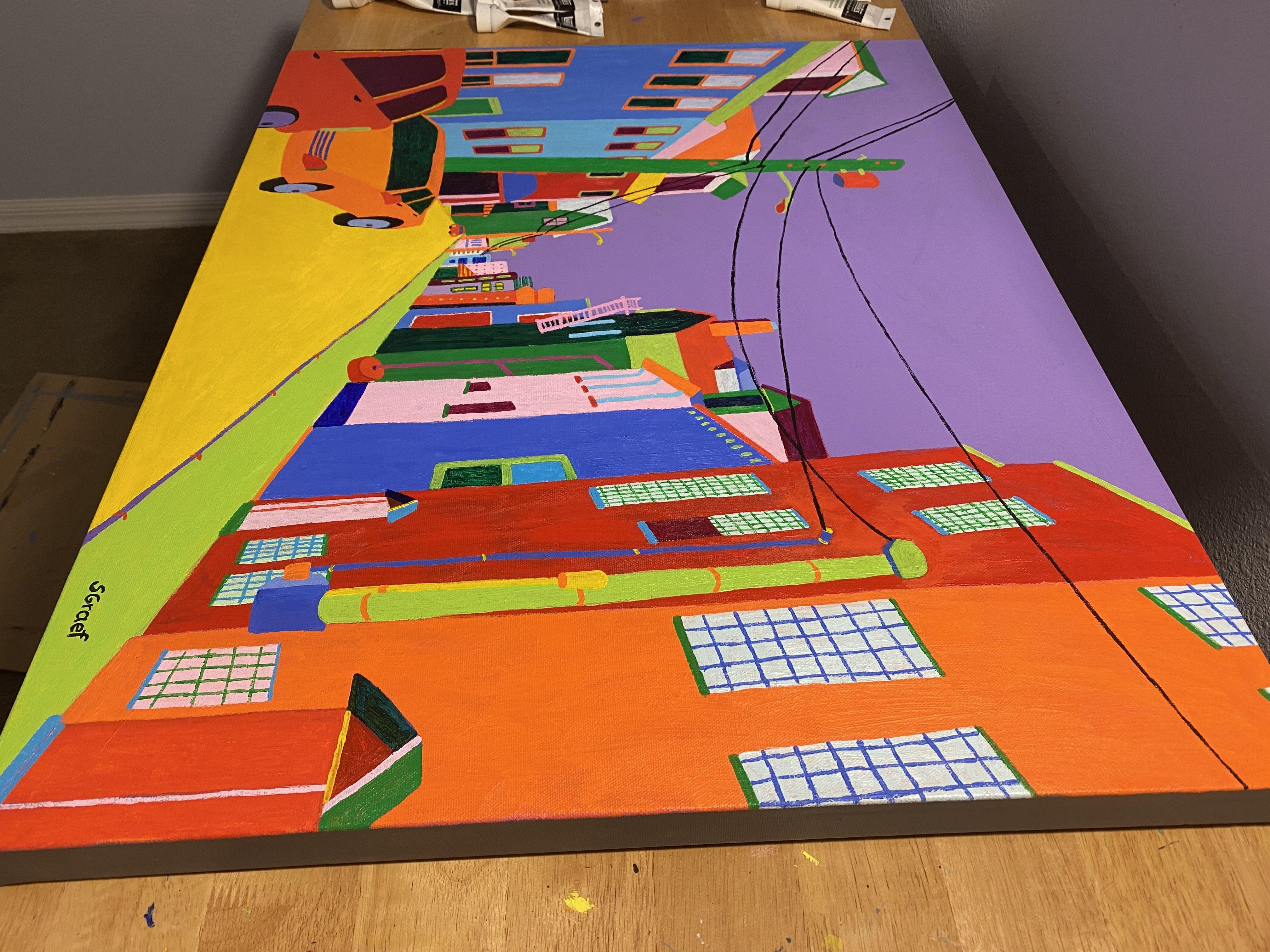 Backstreet, Peinture, Acrylique sur Toile 1