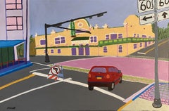 Capitol Theater on Cleveland Street, Painting, Acrylic on Canvas