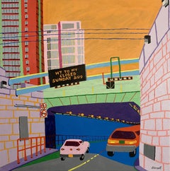 Holland Tunnel Entrance, Painting, Acrylic on Canvas