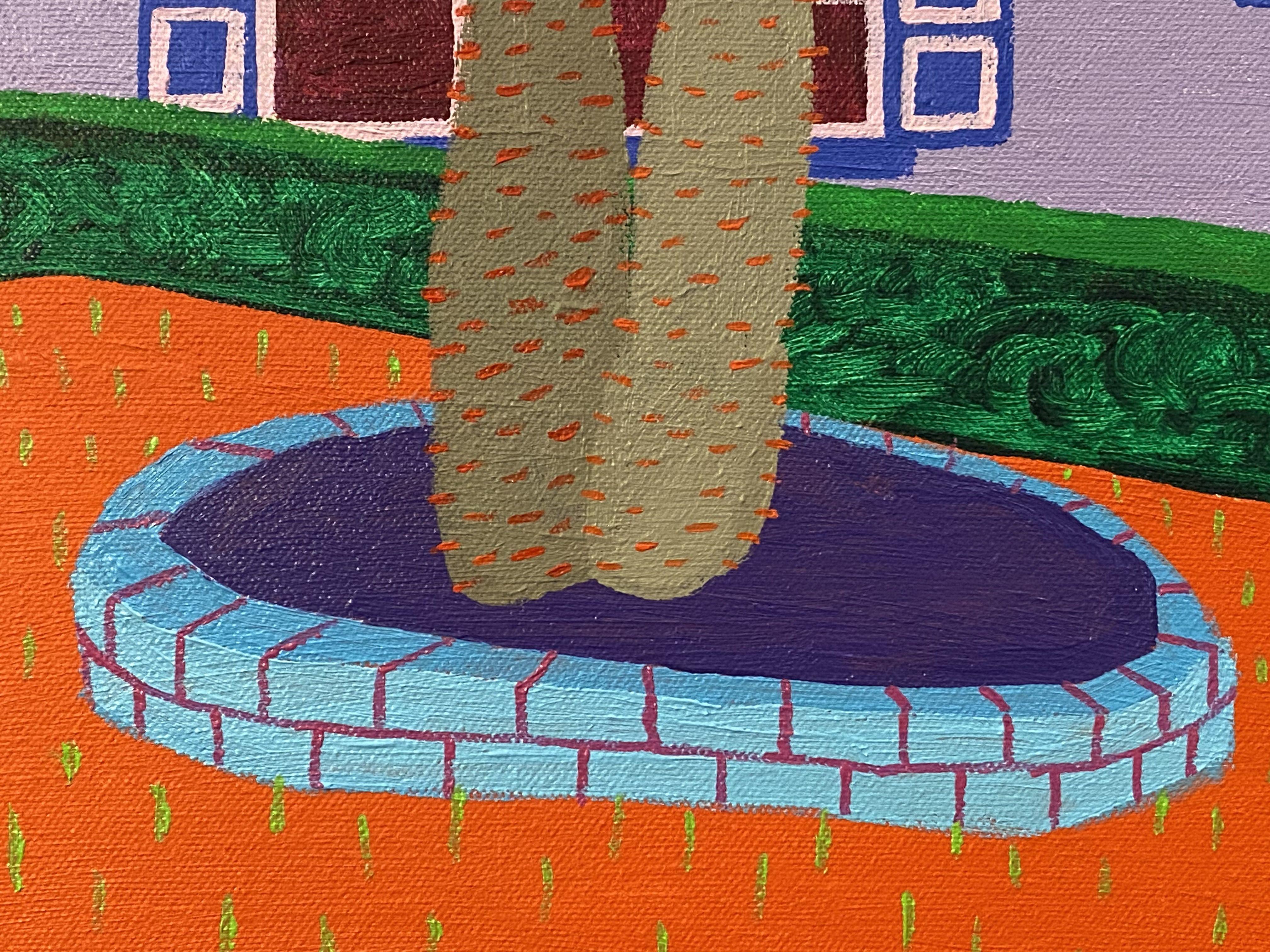 Casa e albero, Pittura, Acrilico su tela 1