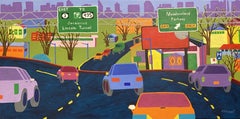 Secaucus New Jersey, Painting, Acrylic on Canvas