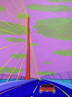 Sunshine Skyway Bridge #2, Painting, Acrylic on Canvas