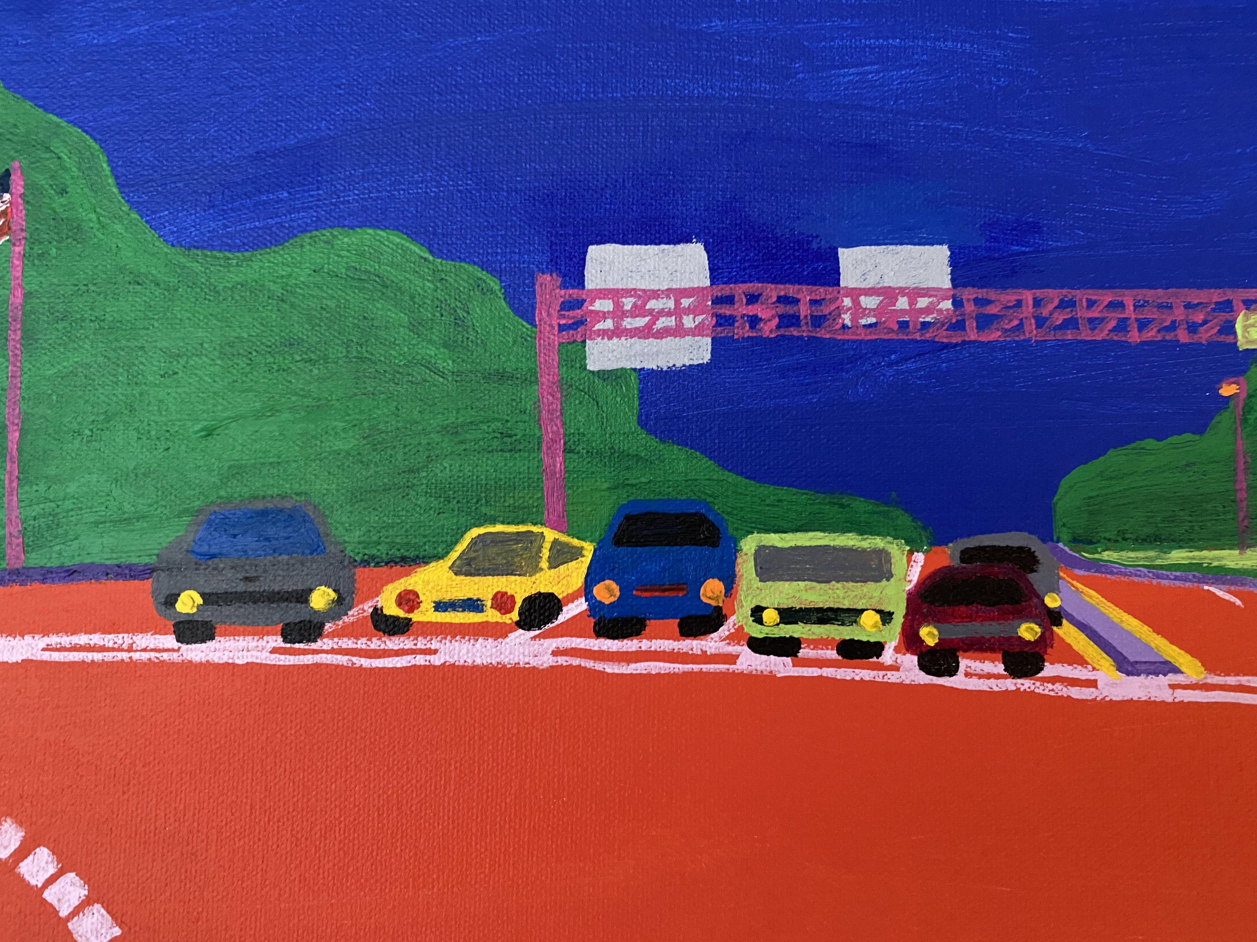 I sat many hours over the last 2 decades at this intersection waiting for the light to turn green. So...I decided to paint it about a year ago and did so. That painting is called 