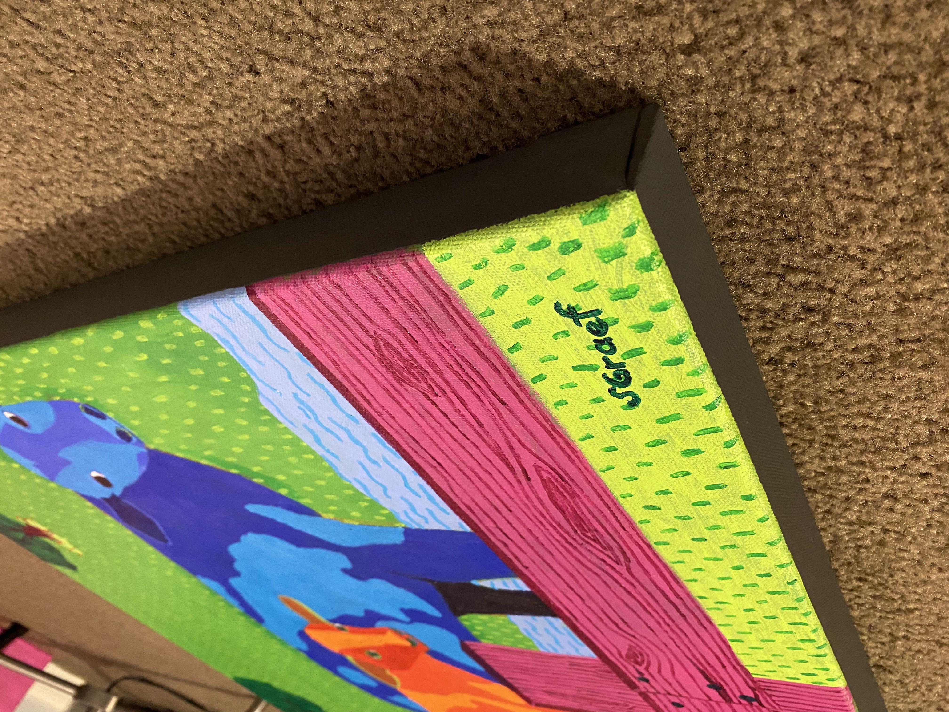 Three Cows, Painting, Acrylic on Canvas 1