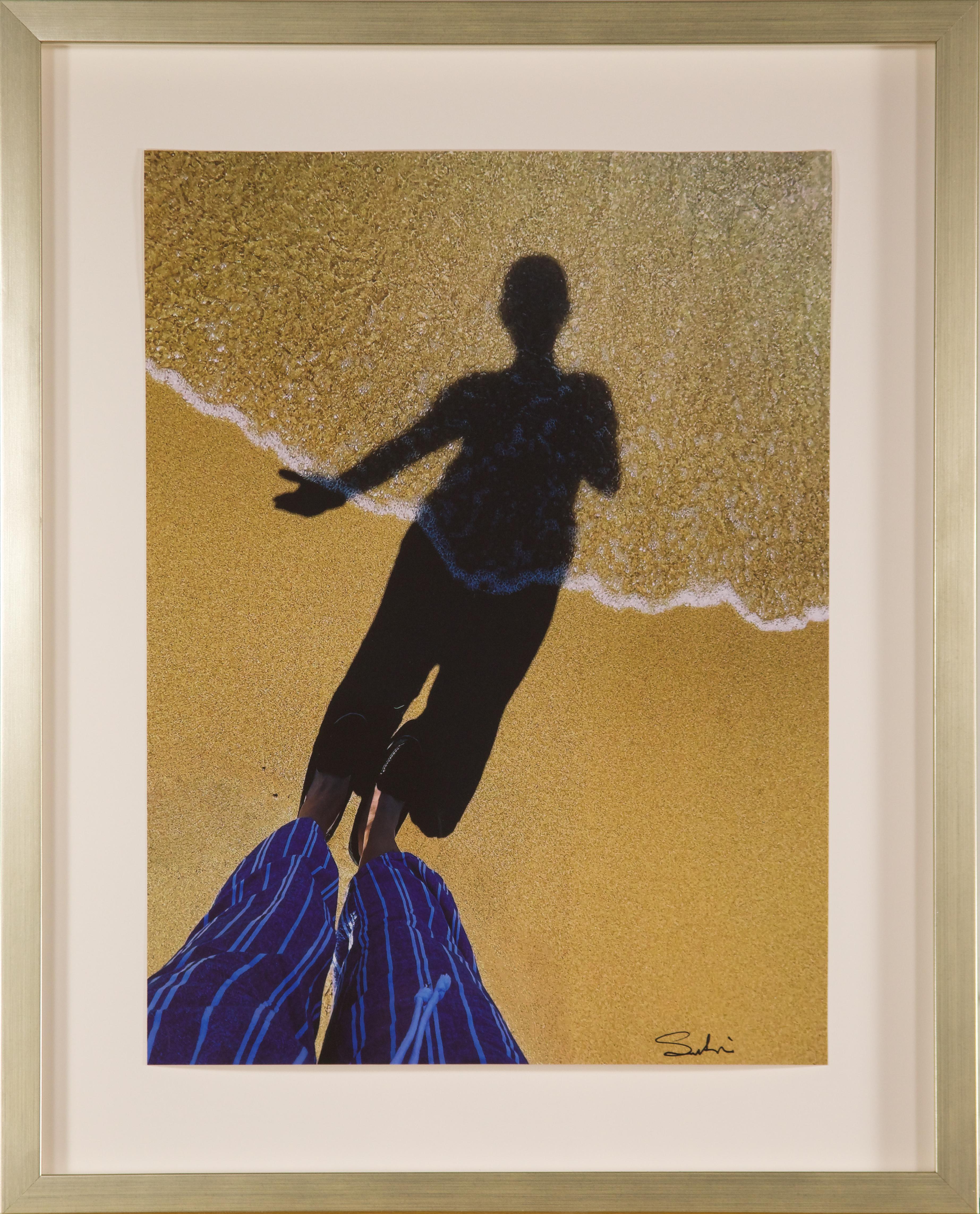 'Self Portrait Shadow on Lake Michigan' Signed by Artist - Photograph by Sue Lei