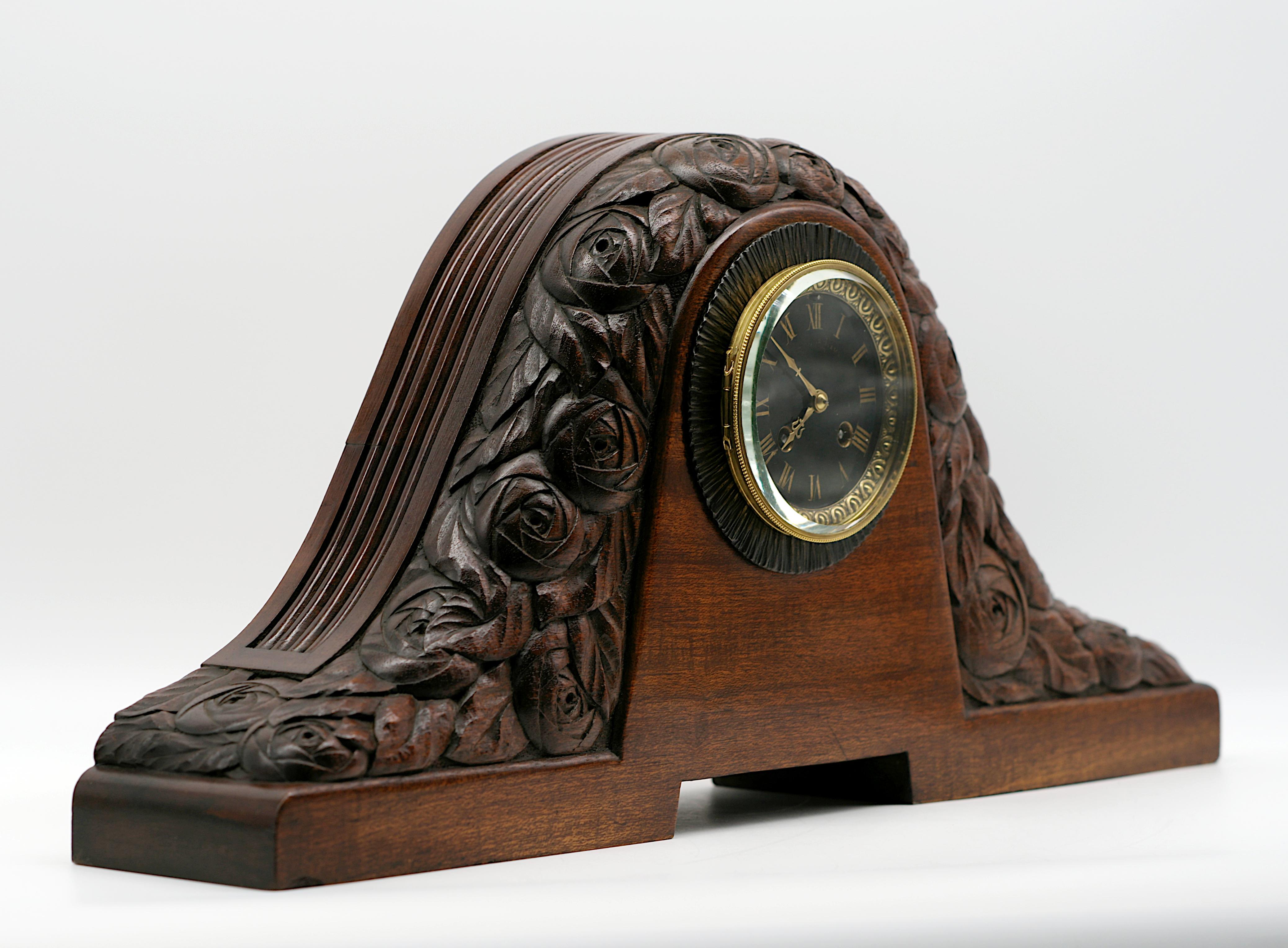French Süe & Mare Rare Table / Mantle Clock 1920 For Sale