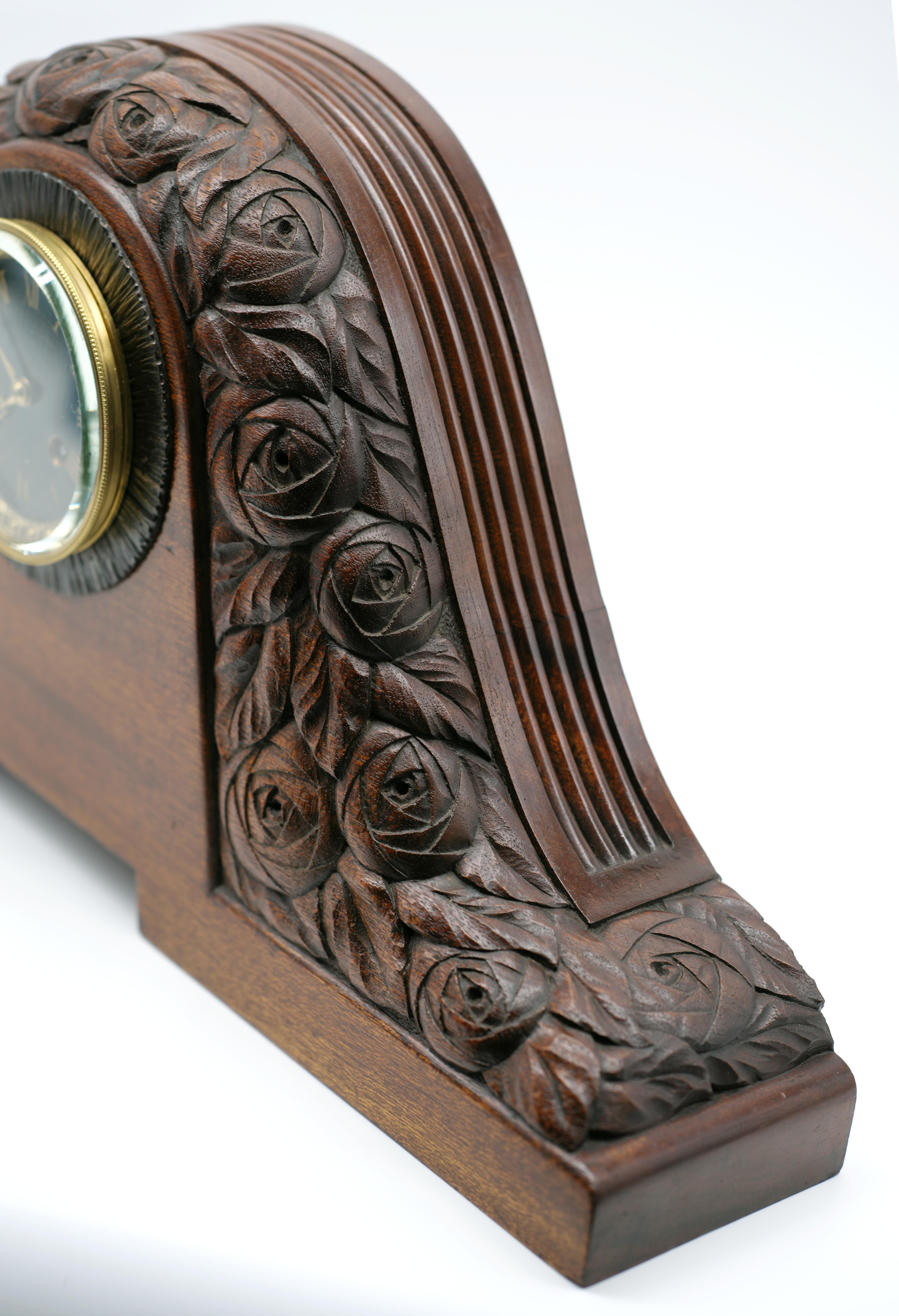 Early 20th Century Süe & Mare Rare Table / Mantle Clock 1920 For Sale