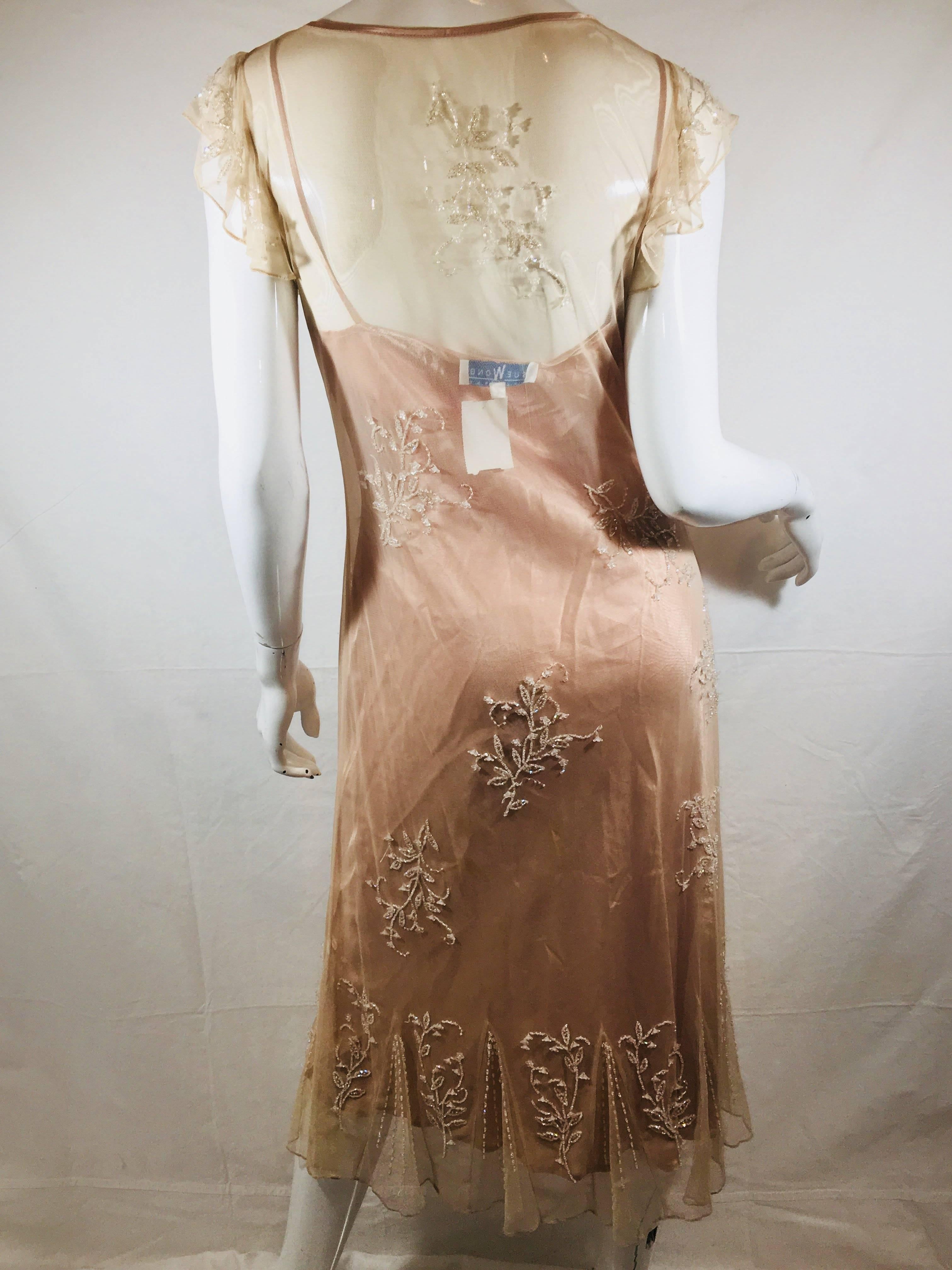 Sue Wong Embellished Dress In Good Condition In Bridgehampton, NY