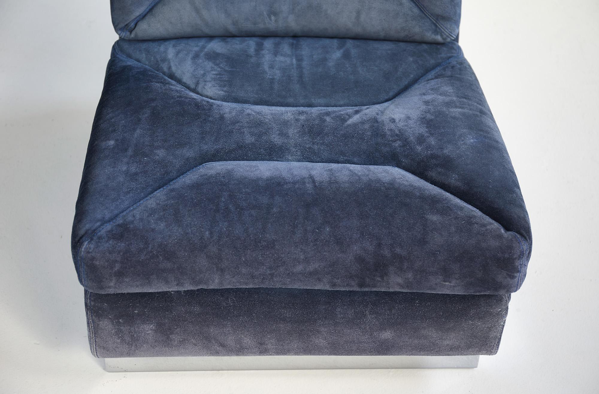 Chaise longue chromée dans le style de Jacques Charpentier, France 1970 Bon état - En vente à Renens, CH