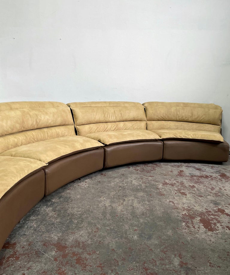 Suede And Leather Sectional Sofa Bogo, Leather And Suede Sectional