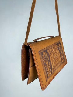 Suede bag in the Egyptomania style - France Circa 1930