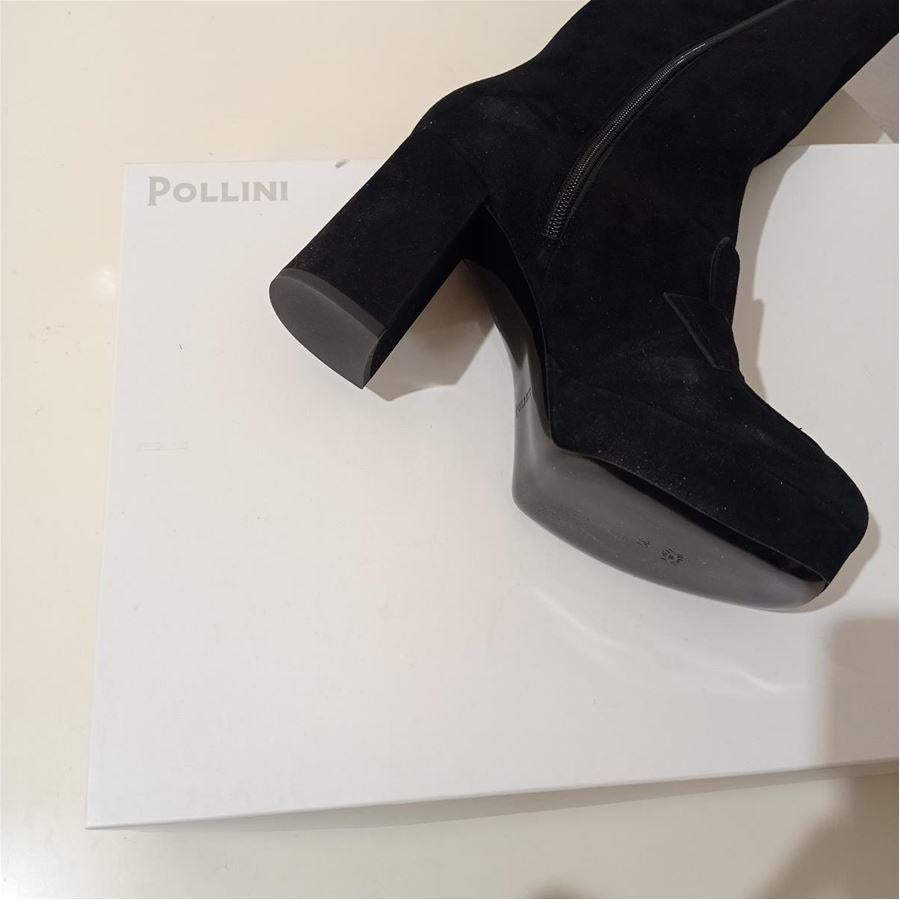 Black Pollini Suede boots size 39 For Sale