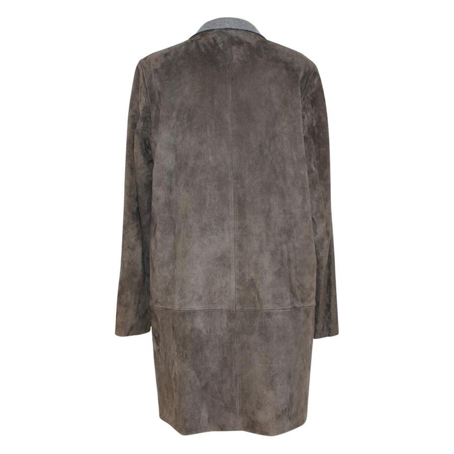 Stouls Paris Suede coat size M In Excellent Condition For Sale In Gazzaniga (BG), IT