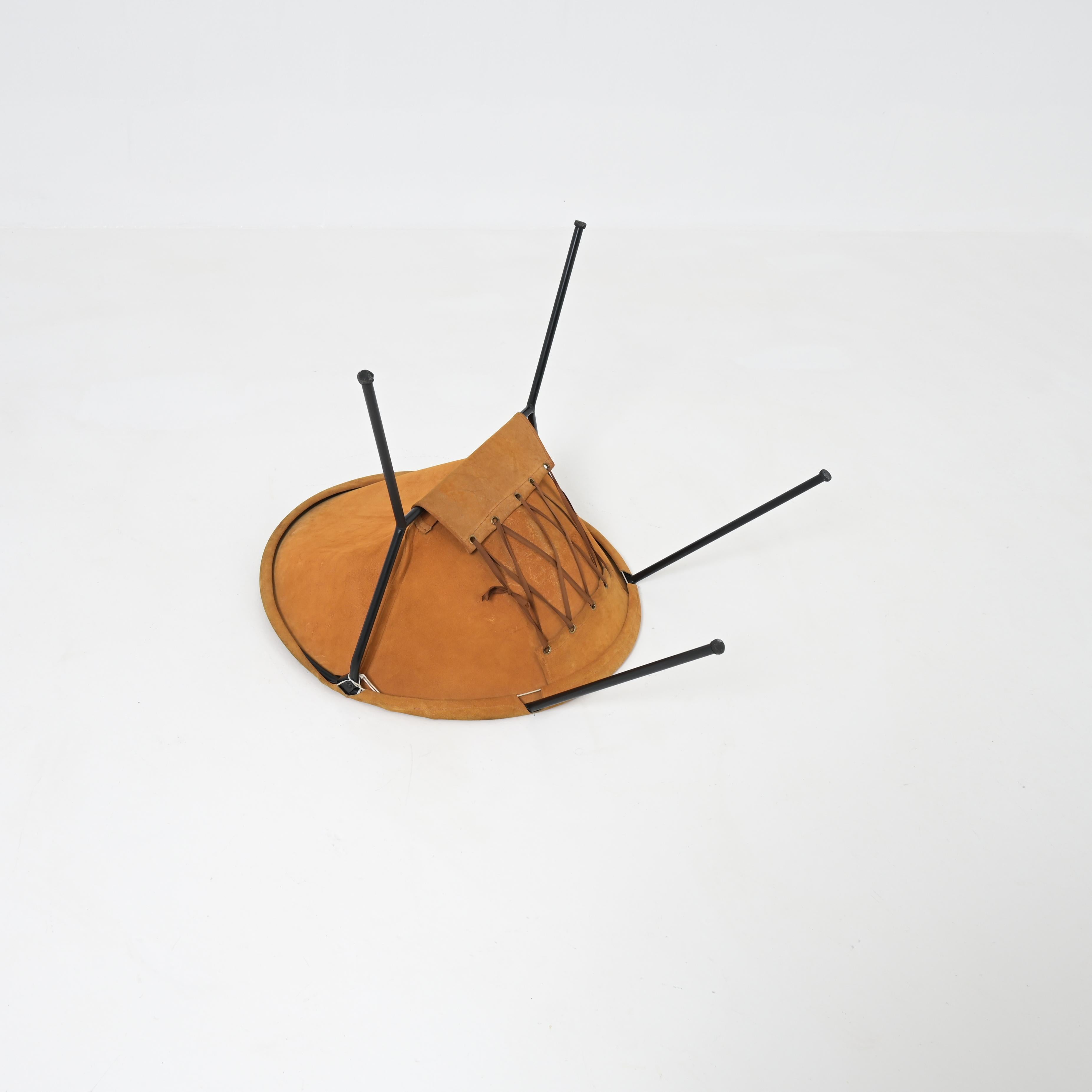 Chaise boule pliante en daim de Hans Olsen pour Lea en vente 11
