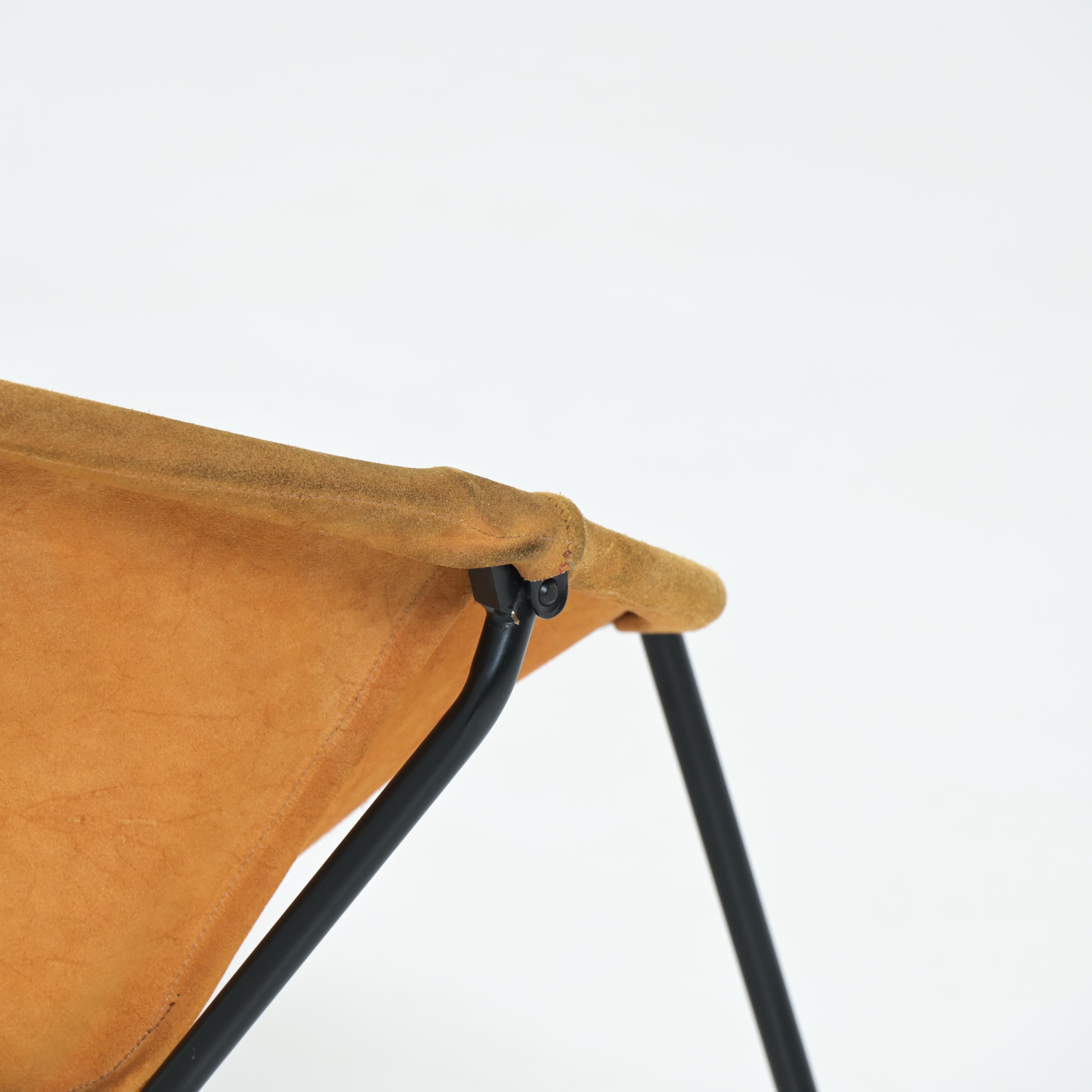 Chaise boule pliante en daim de Hans Olsen pour Lea en vente 1