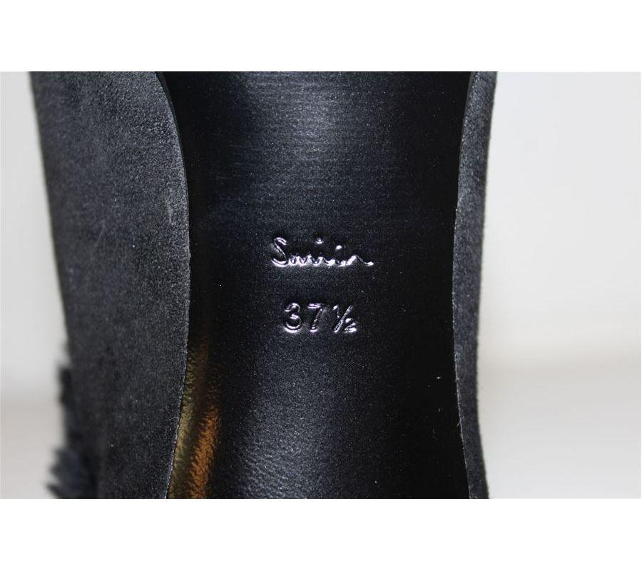 Black Paul Smith Suede half boots size 37 1/2 For Sale