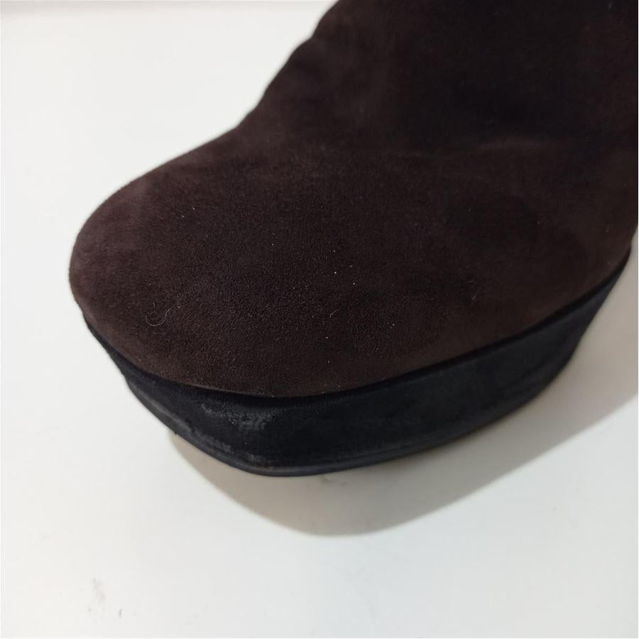 Black Prada Suede half boots size 39 For Sale