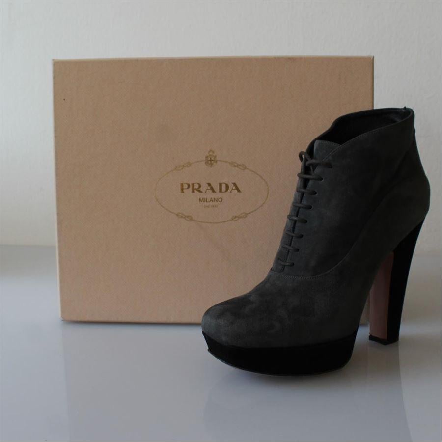 Women's Prada Suede half boots size 39 For Sale