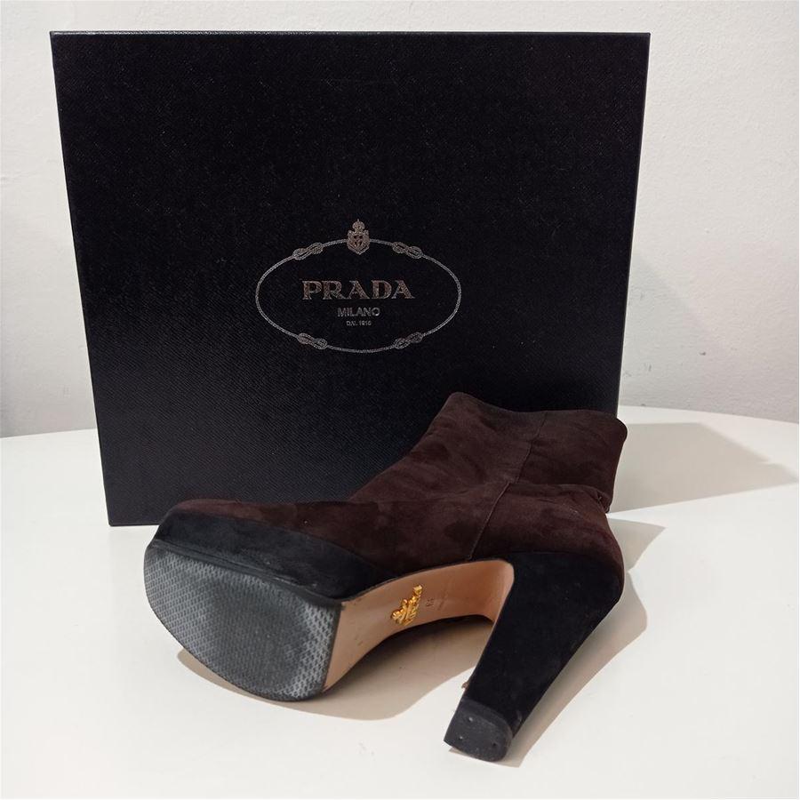 Women's Prada Suede half boots size 39 For Sale