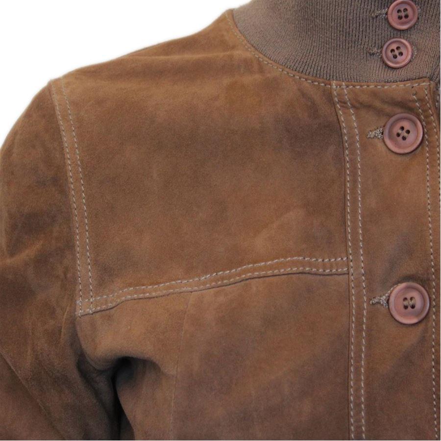 Brown Le Sentier Suede jacket size M For Sale