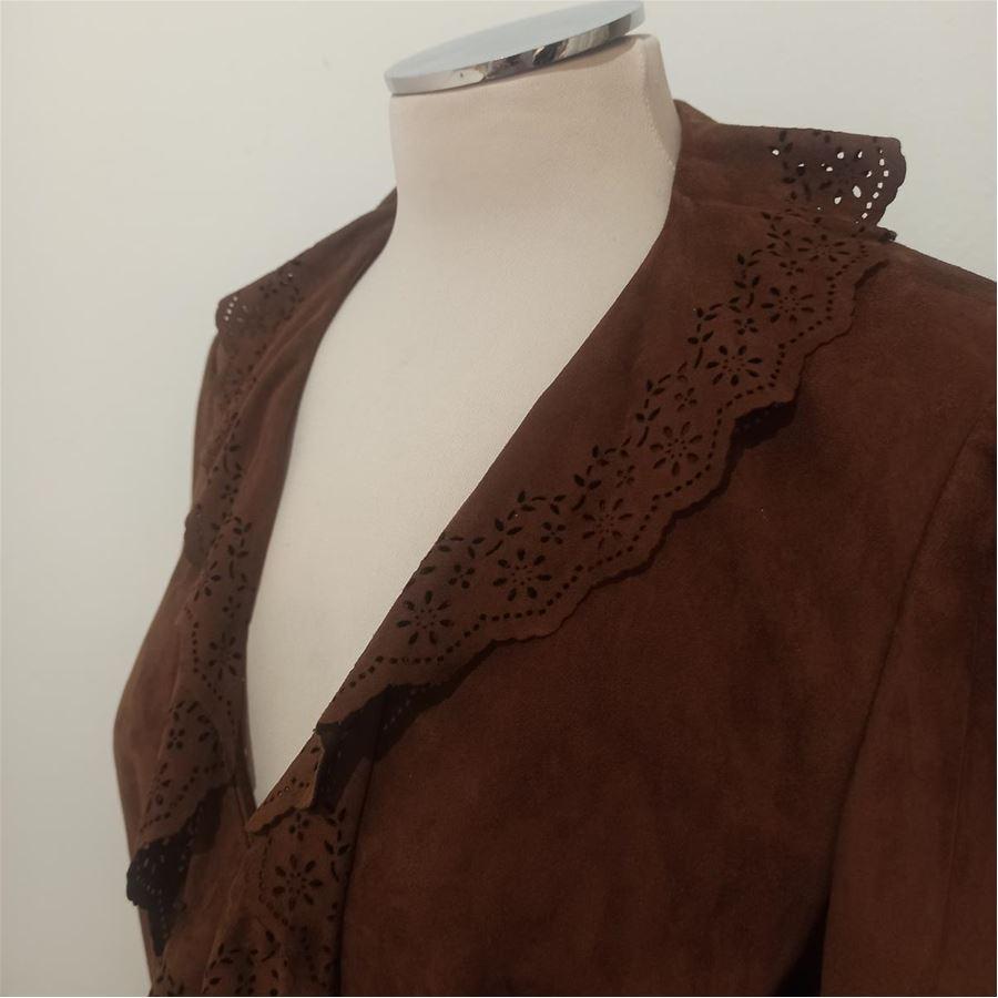Brown Ralph Lauren Suede jacket size 42 For Sale