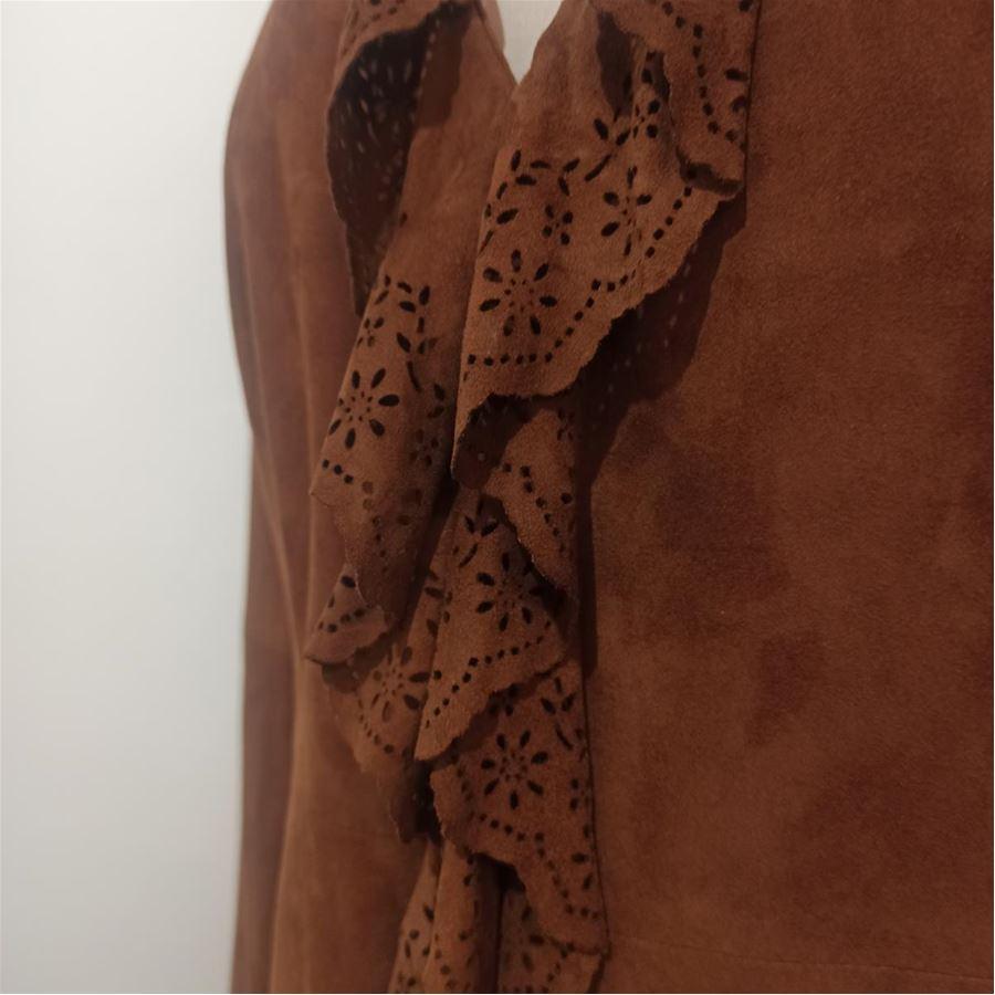 Ralph Lauren Suede jacket size 42 In Excellent Condition For Sale In Gazzaniga (BG), IT
