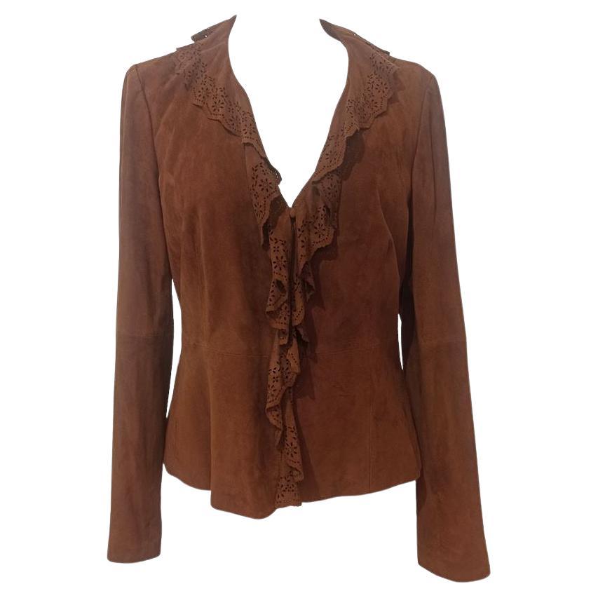 Ralph Lauren Suede jacket size 42 For Sale