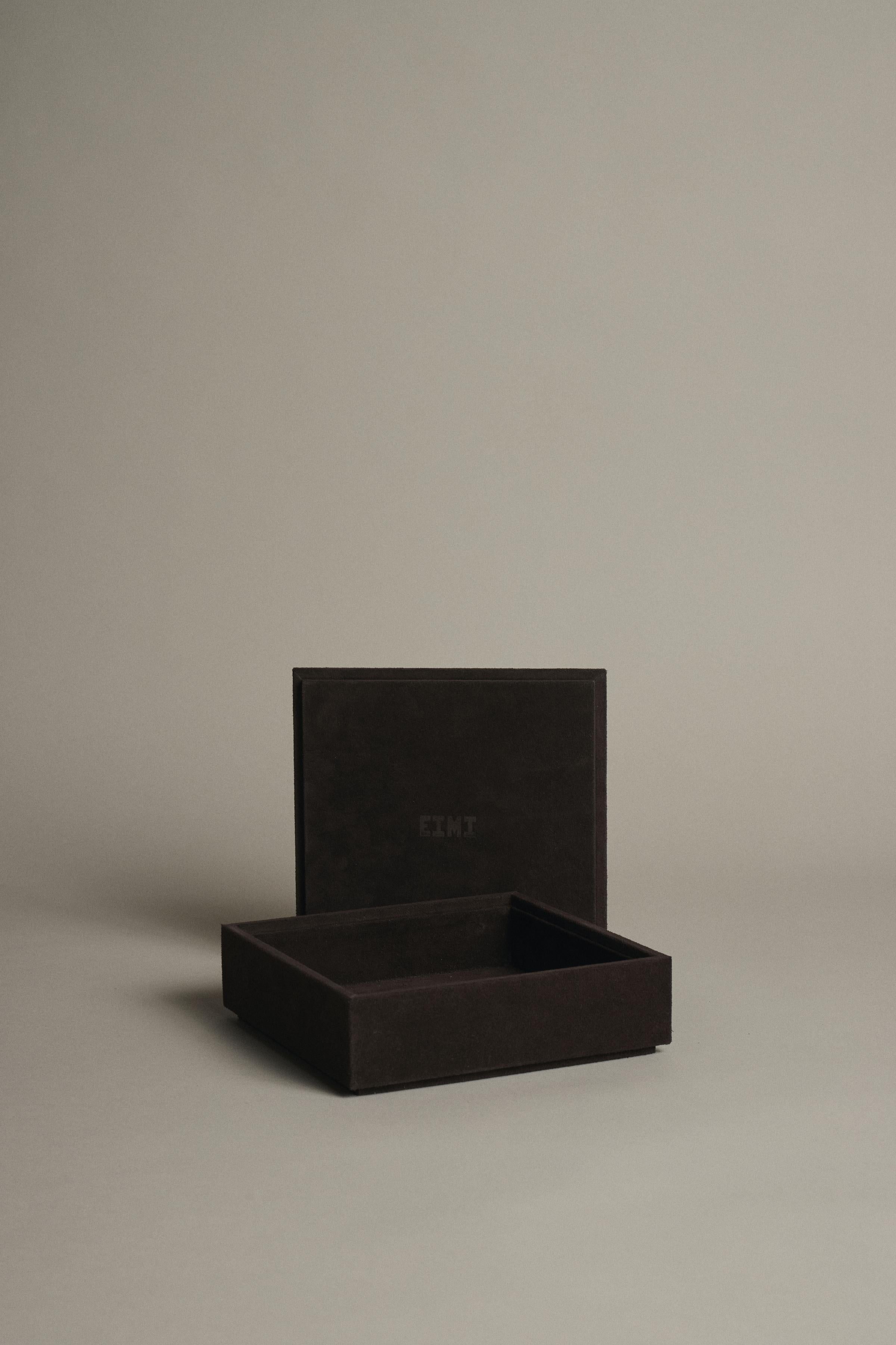 Caja para Recuerdos de Ante en Chocolate - Made in Spain Español en venta