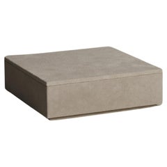Suede Keepsake Box in Oyster - Made in Spain