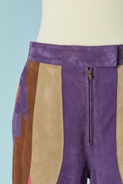 Suede patchwork trouser Alberta Ferretti