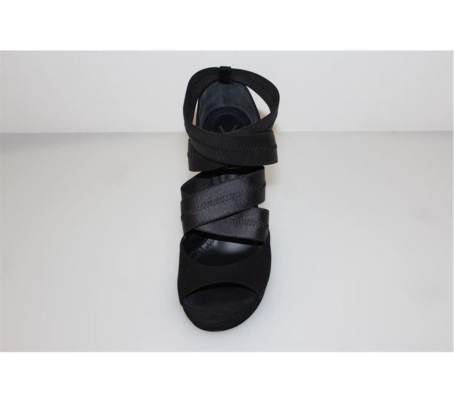 Black Yves Saint Laurent Suede sandal size 37 1/2 For Sale