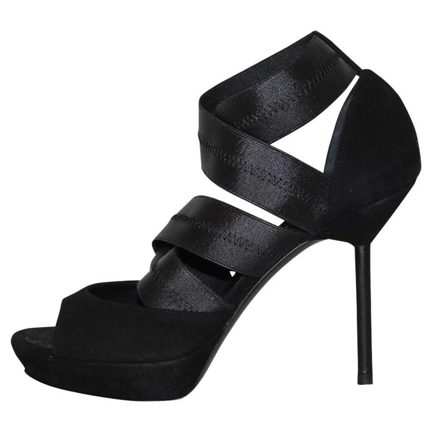 Yves Saint Laurent Suede sandal size 37 1/2 For Sale