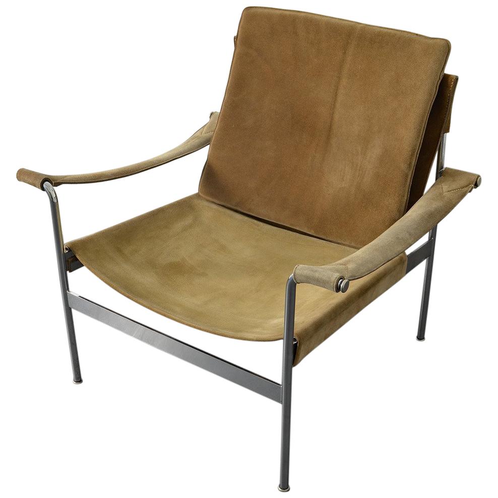 Suede Sling D99 Lounge Chair Armchair by Hans Koenecke for Tecta 1965 Lightbrown For Sale