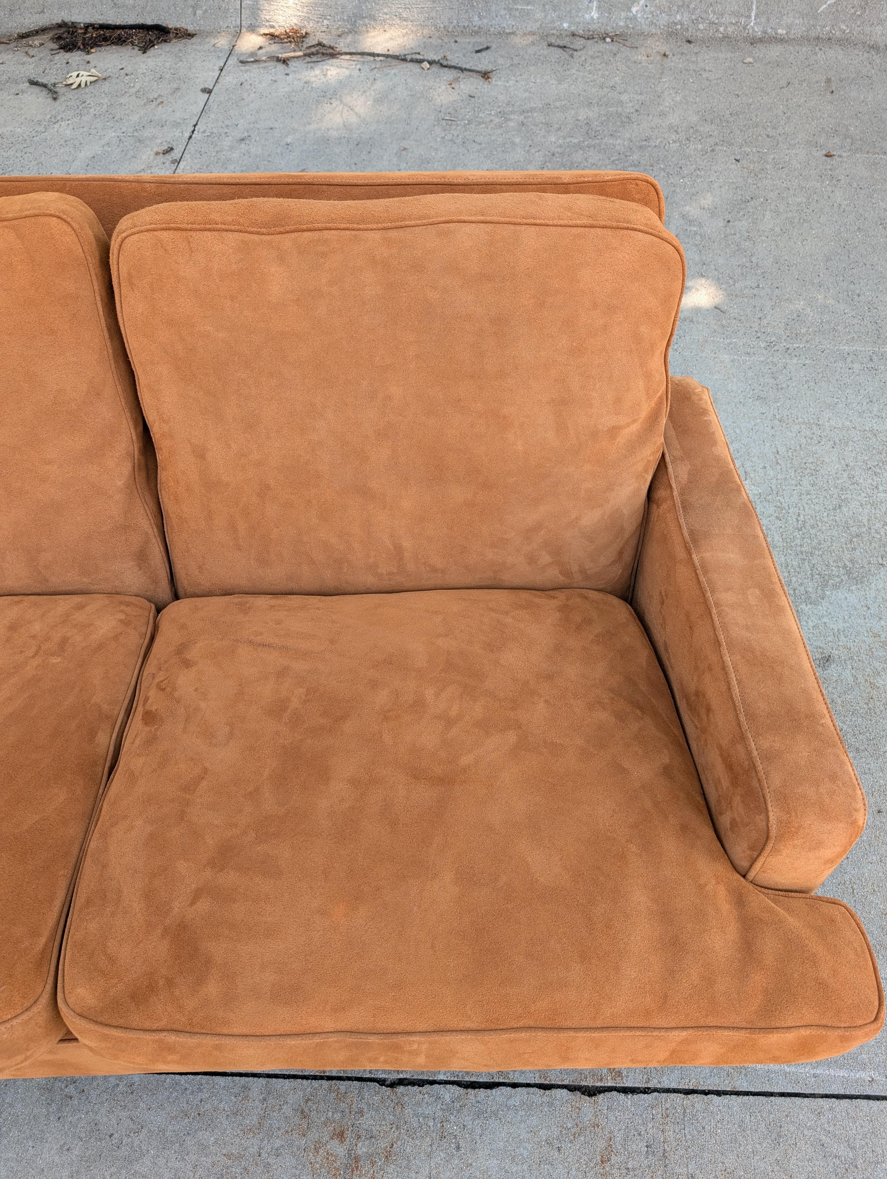 Wildledersofa von Fredrik Kayser für Vatne Mobler, Norwegen im Angebot 4