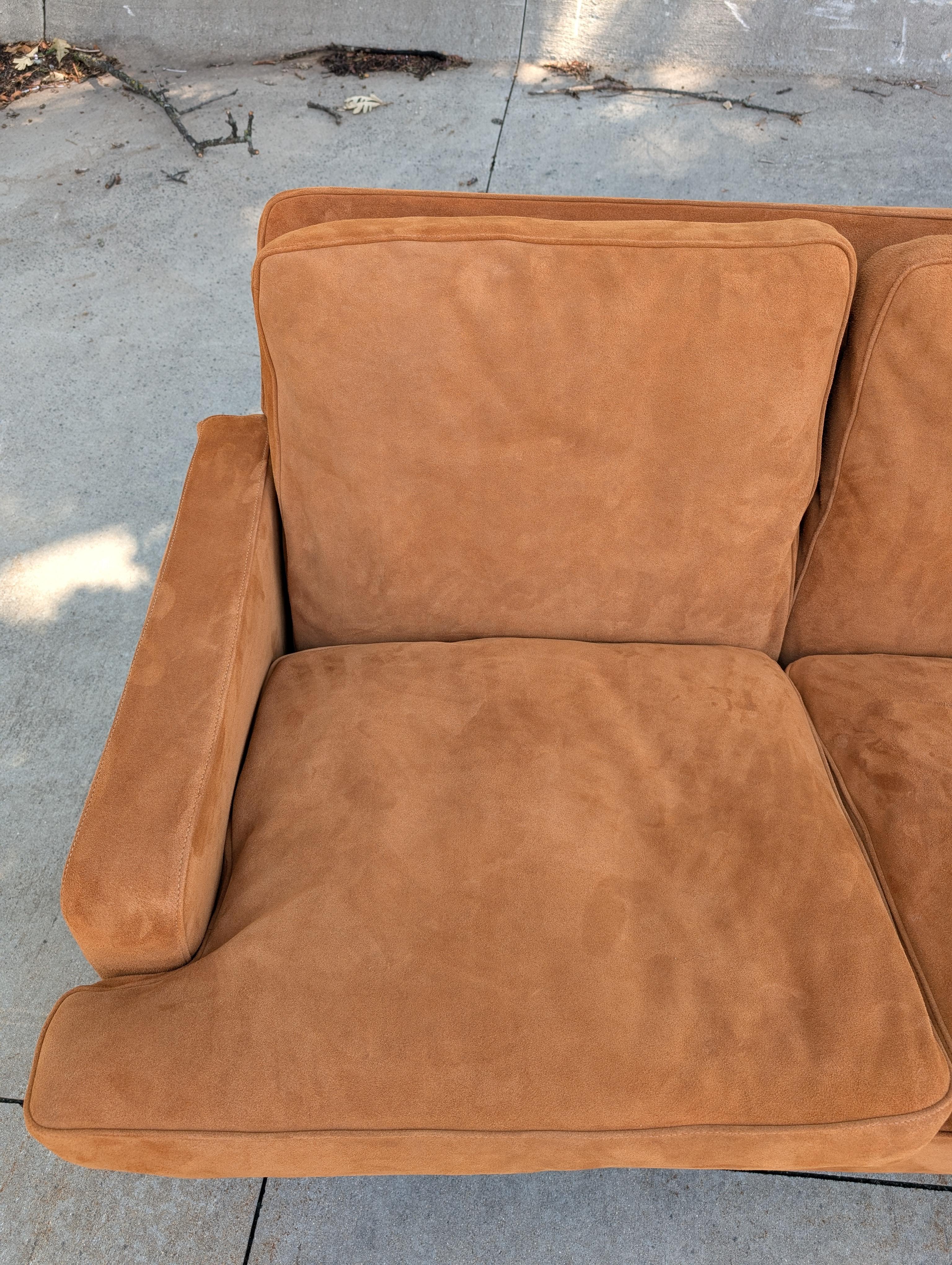 Wildledersofa von Fredrik Kayser für Vatne Mobler, Norwegen im Angebot 3